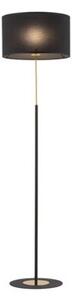 Lampa podłogowa LORD 5153 TK Lighting czarno-złota, E27, nowoczesna stojąca do salonu, włącznik sznurkowy