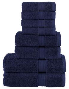 Zestaw 8-cz. ręczników premium solund, granatowy, 600 g/cm²