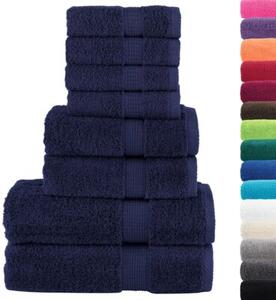 Zestaw 8-cz. ręczników premium solund, granatowy, 600 g/cm²