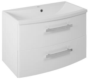 Astor Olivia szafka 80 cm podumywalkowa wisząca biały połysk AM-OLU-800-07