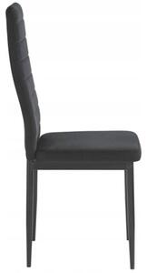 Krzesło pikowane welur salon jadalnia kuchnia wysokie mark KT118 czarne