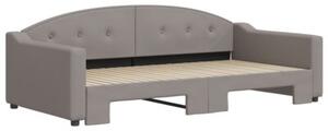 Sofa rozsuwana, kolor taupe, 100x200 cm, tkanina