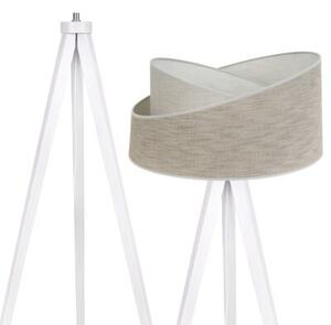 Lampa podłogowa trójnóg biały Light Home LH Len Skos 1xE27 45cm abażur L05-L02