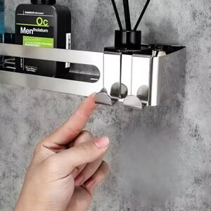Delvant blarc półka łazienkowa metalowa pod prysznic wisząca ścienna chrom