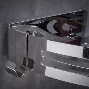 Delvant blarc półka łazienkowa metalowa pod prysznic wisząca ścienna chrom