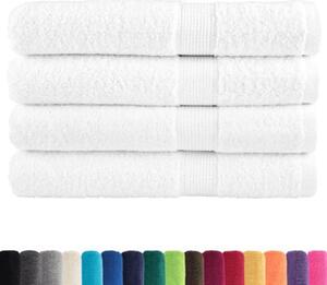 Ręczniki premium, solund, 4 szt., białe, 80x200 cm, 600 g/m²