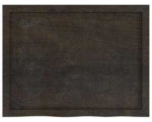Półka, ciemnobrązowa, 80x60x(2-6) cm, wykończone drewno dębowe
