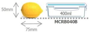 Pojemnik szklany GLASSLOCK MCRB-040 0.40 L Przezroczysty