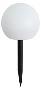 Zewnetrzna Lampa ogrodowa biała 20 cm z wbudowanym LED IP44 Solar RGBW - Ludger Oswietlenie zewnetrzne