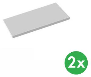 Dodatkowe półki do szaf metalowych, 800x400 mm, szare, 2 szt