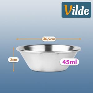 Miseczka na sos dipówka stalowa 6,5 cm, 45 ML 12 szt