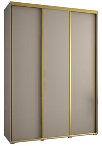 Szafa przesuwna wysoka Dakota 1 180, gł. 60 cm kaszmir + kaszmir + złoty