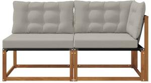 Zestaw mebli ogrodowych z drewna akacjowego z komfortowymi poduszkami, modułowy design, odporny na warunki atmosferyczne