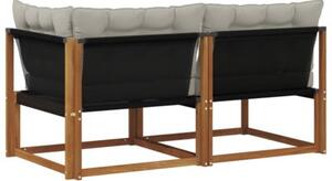 Zestaw mebli ogrodowych z drewna akacjowego z komfortowymi poduszkami, modułowy design, odporny na warunki atmosferyczne
