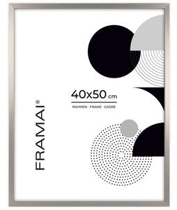 Ramka na zdjęcia 40x50 cm rama MDF ramki do zdjęć 50x40 cm kolor srebrny FRAMAI®