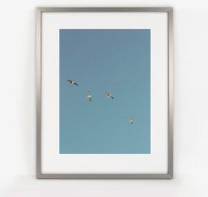 Ramka na zdjęcia 40x50 cm rama MDF ramki do zdjęć 50x40 cm kolor srebrny FRAMAI®
