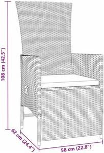 Zestaw Mebli Ogrodowych Komplet Jadalniany Z Poduszkami 7-Częściowy Beżowy Rattan Na Taras Balkon Ogród