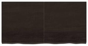 Półka, ciemnobrązowa, 120x60x(2-4) cm, wykończone drewno dębowe