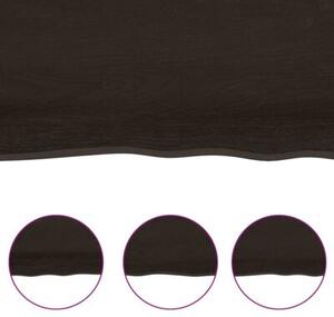 Półka, ciemnobrązowa, 120x60x(2-4) cm, wykończone drewno dębowe