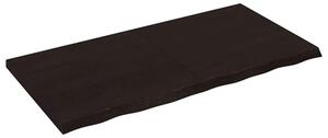 Półka, ciemnobrązowa, 120x60x(2-4) cm, wykończone drewno dębowe