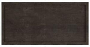 Półka, ciemnobrązowa, 120x60x(2-4) cm, wykończone drewno dębowe