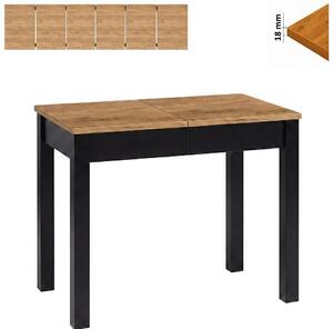 Stół 60x80/280 cm prostokątny rozkładany, blat do kantu 1,8 cm, nogi i calgi Drewniane „ Kwadratowe ” I ArtDHome