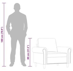 Fotel, czarny, 60 cm, obity sztucznÄ skÃ³rÄ