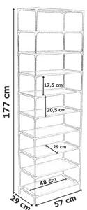 Szafka GOCKOWIAK Lea (172 x 57 x 29) Czarny