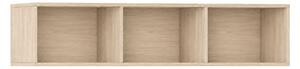 Biblioteka ścienna INTEGRO, 465 x 1750 x 400 mm, 3 półki, dąb naturalny
