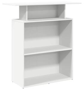 Biurko recepcyjne biaÅe 100x40x104 cm drewno konstrukcyjne