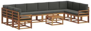 Modularny zestaw sof ogrodowych z litego drewna akacjowego