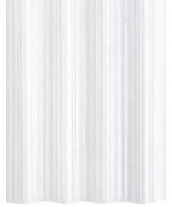 Zasłona prysznicowa Estiva tekstylna wodoodporna 180 x 200 cm biała haczyki