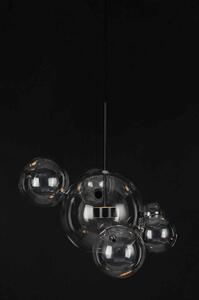 King Home Capri 6 lampa wisząca 2x7W LED czarna/przezroczysta XCP9148-1B.BLACK