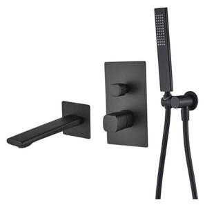 Bateria wannowa podtynkowa GranMaster EVELO Czarny Mat BOX z natryskiem 1 szt