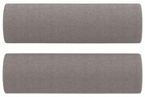 Sofa 3-osobowa z poduszkami, kolor taupe, 180 cm, tkanina