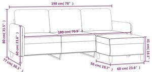 Sofa 3-osobowa z podnÃ³Å¼kiem, ciemnozielony, 180 cm, aksamit