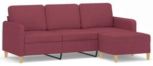 Sofa 3-osobowa z podnÃ³Å¼kiem winna czerwieÅ 180 cm, tkaninÄ
