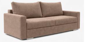 Sofa Rozkładana Kanapa z Funkcją Spania Do Salonu Ciemnobeżowa DRAVOS