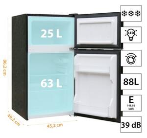 Lodówka MANTA MM545DSL 86.2cm Srebrno-czarna