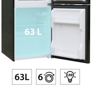 Lodówka MANTA MM545DSL 86.2cm Srebrno-czarna