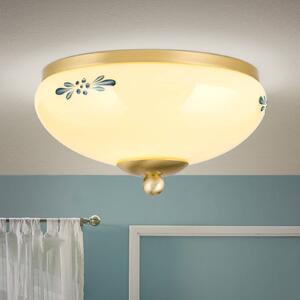 ORION Lampa sufitowa Landhaus mosiądz niebieska Ø 21cm