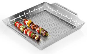 Koszyk do grillowania stalowy perforowany 34,5x30x5 cm