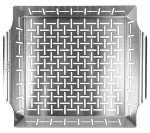 Koszyk do grillowania stalowy perforowany 34,5x30x5 cm