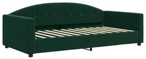 Sofa z funkcją spania, ciemnozielona, 100x200 cm, aksamitna