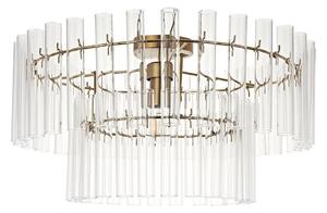 Lampa Sufitowa Lucande, Leanna, ściemnialny, transparentny, salon, szkło, nowoczesny