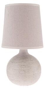 Jasnoszara lampa stołowa ceramiczna z tekstylnym kloszem (wysokość 29 cm) Bianca – Dakls
