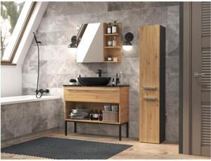 Szafka łazienkowa TOP E SHOP NEL IV Antracyt/Dąb Artisan