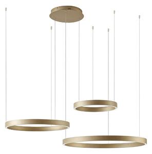 Lampa Wisząca Quitani, Aureon, ściemnialny, złoty | mosiężny, salon, aluminium, nowoczesny
