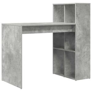 Biurko z pÃ³ÅkÄ betonowy szary 108 x 55 x 103.5 cm