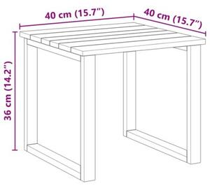 Stolik boczny z impregnowanego drewna sosnowego - naturalny brązowy, minimalistyczny design do ogrodu i tarasu